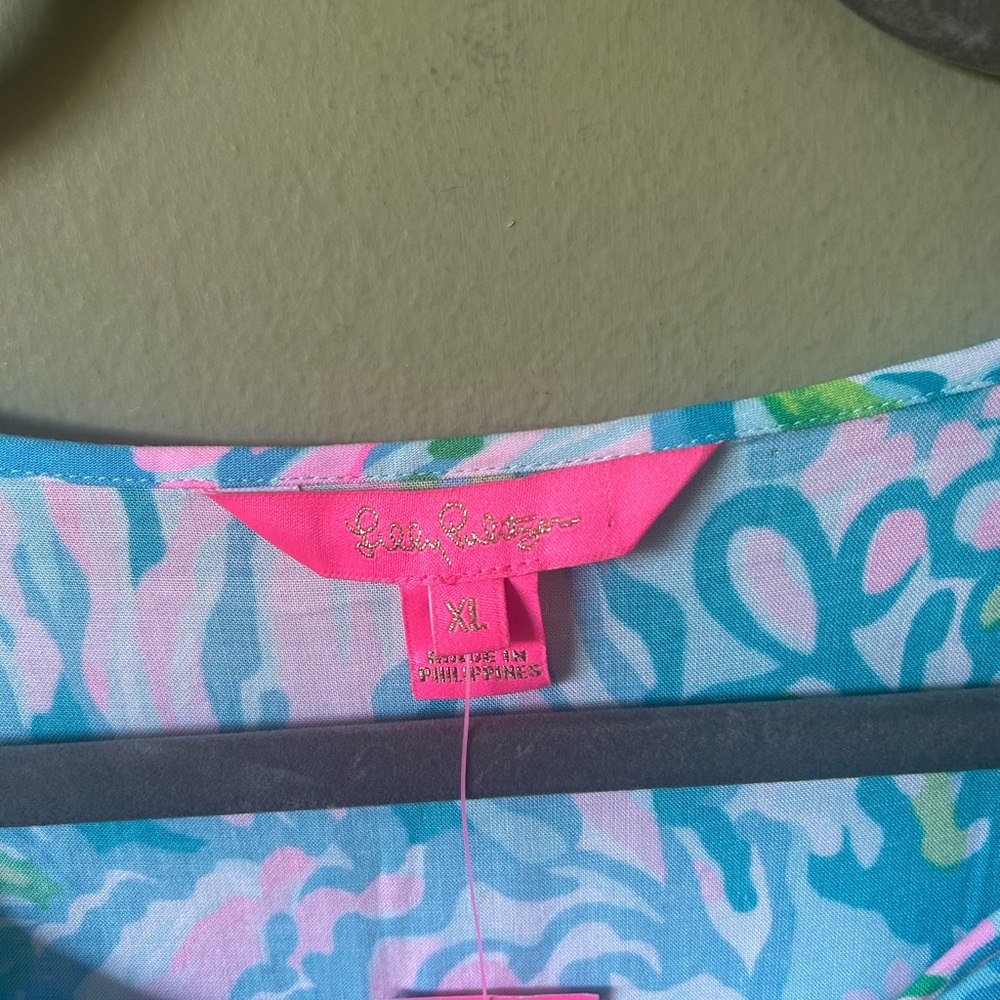 Lilly Pulitzer Azita Tunic Dress w/Tassel Blue Ibiza Aqua La Vista NWT $148 - Picture 8 of 8